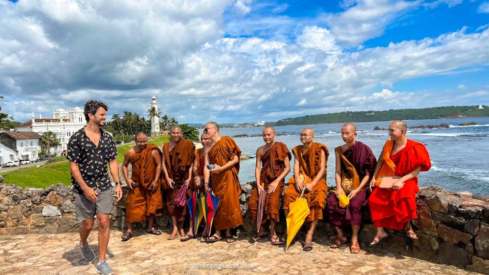 Monks at the Galle Fort, Sri Lanka