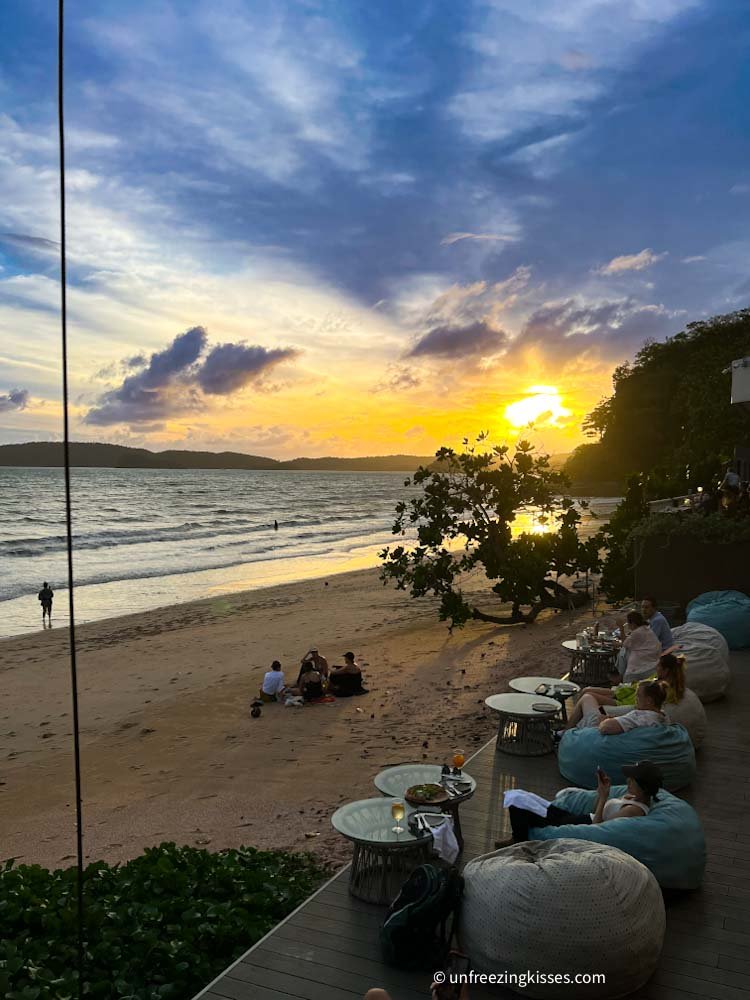 Sunset in Ao Nang beach In Krabi