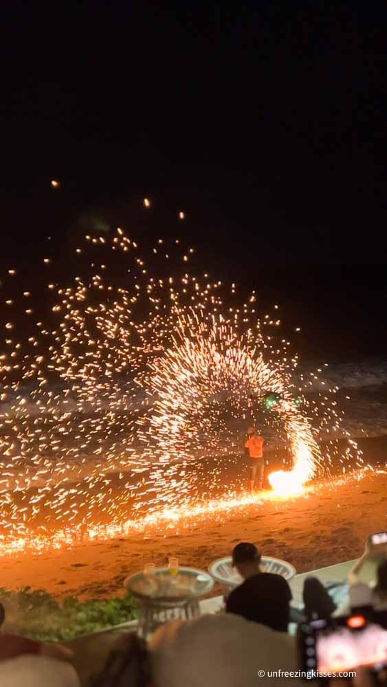 Reeve Beach Club Krabi fire show
