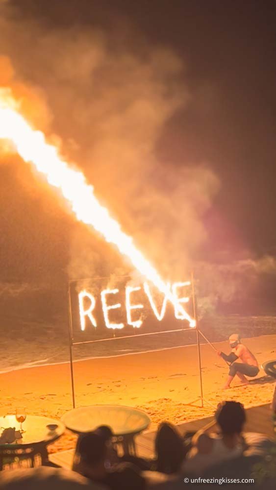 Reeve Beach Club Krabi fire show