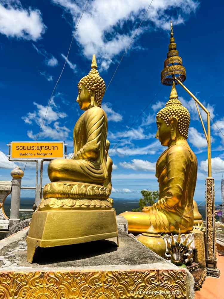 Buddha status on the top of the Tiger Cave Temple Krabi