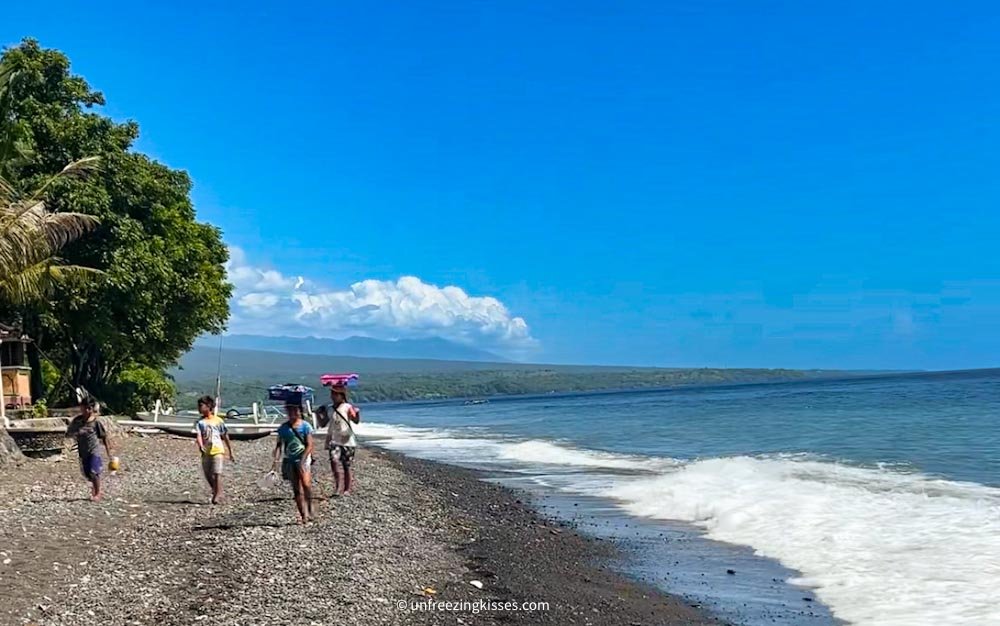 Locals at the beach of Amed Bali