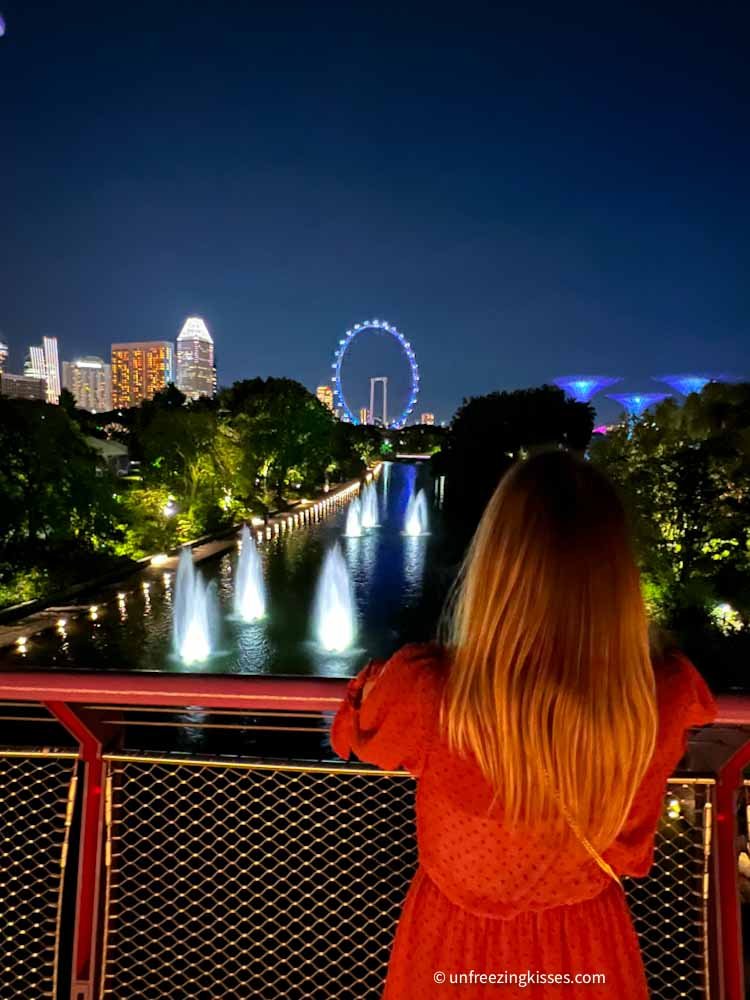 Woman watching Singapore river view