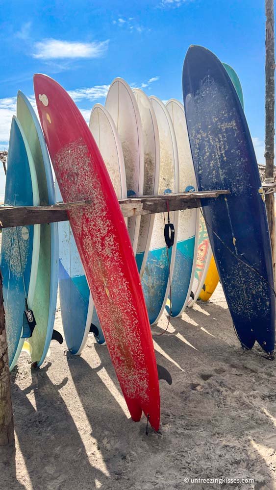 Surf boards in Ahangama Sri Lanka