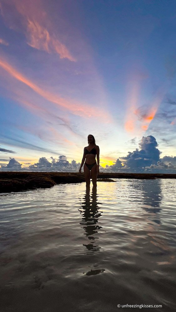 Sunset at the Dalawella beach Unawatuna Sri Lanka