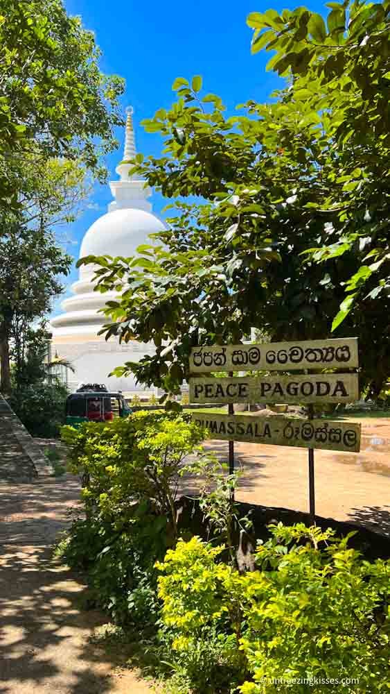 The Japanese Peace Pagoda in Unawatuna Sri Lanka