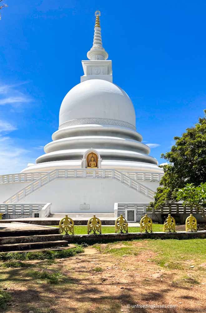 The Japanese Peace Pagoda in Unawatuna Sri Lanka