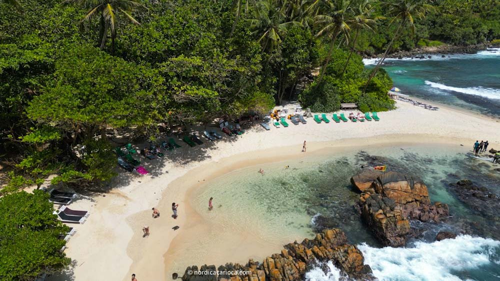 Secret beach in Mirissa, Sri Lanka. The best beaches in Sri Lanka