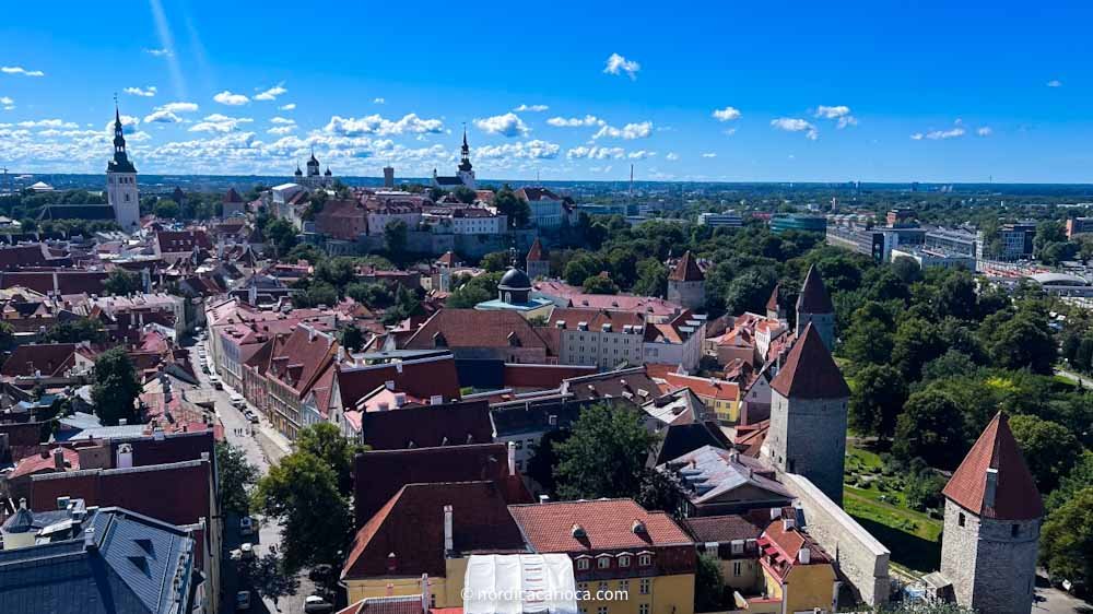 Tallinn travel guide must visit: View from St Olaf's church in Tallinn old town.